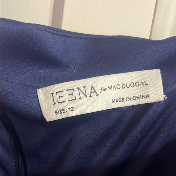 Mac Duggal - NWT - size 12 - Navy Blue One Shoulder Gown - Picture 7 of 9